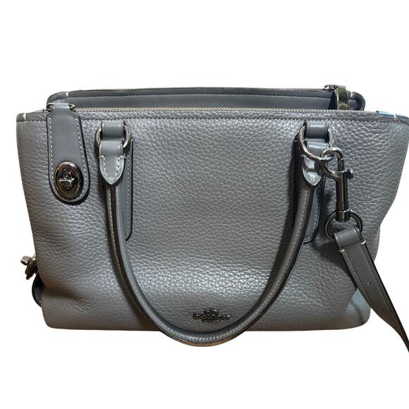 Coach Brooklyn Carryall 28 in Gray - Picture 1 of 12